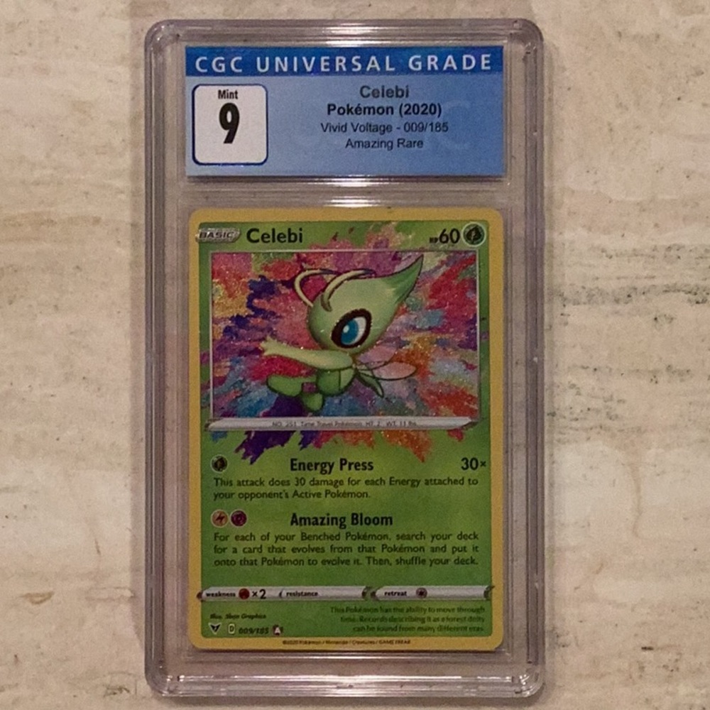 Pokemon Celebi Vivid Voltage 009/185 Holo 2020 Amazing Rare CGC 9 SWSH #009 - Picture 6 of 7